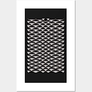 Black and White Textured - Geometric Design Posters and Art